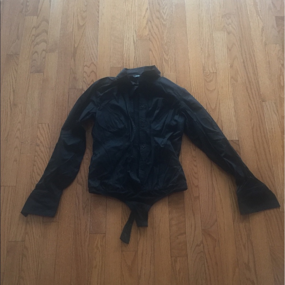 Moda Nternatilonal Black Button Down Shirts S:S. - image 1